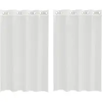 vidaXL Voile Rideaux avec œillets 2 pcs. Blanc
