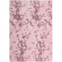 vidaXL Tapis Shaggy à poils longs NAVARRA rose poudré 240x340 cm