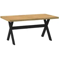 vidaXL Table de salle à manger NOAIN pieds en X 160x90x75 cm pin massif