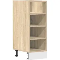 vidaXL Armoire basse Riga Chêne Sonoma 30x44,5x81,5 cm Matériau dérivé du bois