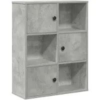 vidaXL Bibliothèque gris béton 60x24x76,5 cm bois d'ingénierie
