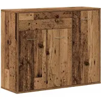 vidaXL Sideboard imitation vieux bois 88x30x70 cm Bois composite