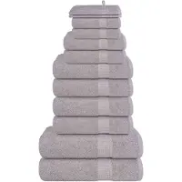 vidaXL Ensemble de serviettes 12 pcs gris 360 g/m² 100% coton