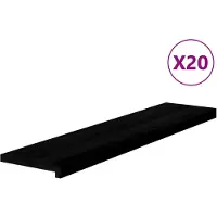 vidaXL Marches d'escalier 20 pcs marron foncé 110x30x2 cm chêne massif