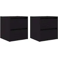 vidaXL Tables de chevet murales 2 pcs chêne noir 38x34x40 cm