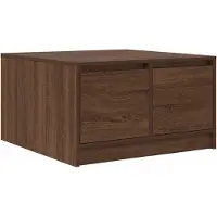 vidaXL Table basse avec tiroirs, aspect chêne brun 70,5x70x40 cm