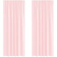 vidaXL Voile Rideaux avec passants 2 pcs. Rose clair 140x245 cm