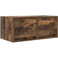 vidaXL Armoire TV chêne fumé 60x31x25,5 cm Bois composite