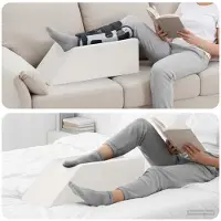 vidaXL Coussin Pour Les Jambes Uni Blanc