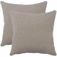 vidaXL Housse De Coussin 2 Pcs Heerlen Gris Clair 45 X 45 Cm Bouclé