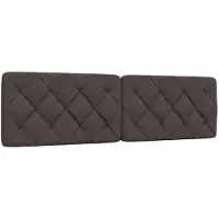 vidaXL Coussin de tête de lit marron foncé 180 cm tissu