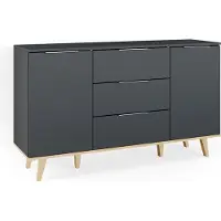 Vicco Commode avec tiroirs Nautica Anthracite 138x82cm, Model 36741