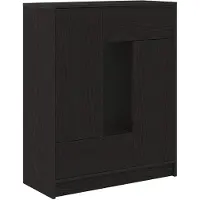 vidaXL Sideboard avec tiroirs portes noir imitation chêne 73x31x90 cm