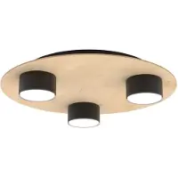 Emibig Suspension PIXO bois clair-noir 3xGX53x10W, bois, dimensions : 8x40x40 cm, IP20,