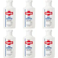 Alpecin Shampoing médicinal anti-pellicules, pack économique de 6 flacons de 200 ml