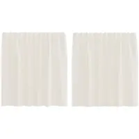vidaXL Voile Rideaux avec patte 2 pcs. Crème