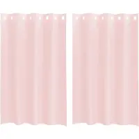 vidaXL Voile Rideaux avec oeillets 2 pcs. Rose clair 140x175 cm