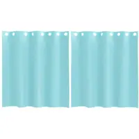 vidaXL Voile Rideaux avec oeillets 2 pcs. Turquoise