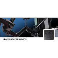 Brodit Pipe Mount avec montage, Support pour smartphone, Noir