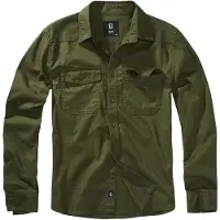 Brandit Chemise manches longues de - Chemise En Flanelle - S - 5XL - pour Homme - olive - Taille S