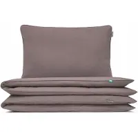 Mumla Ensemble de literie Basic Marron chocolat 90x120/60x40 cm
