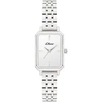 s.Oliver Montre à affichage analogique 'The Rectangular' argent