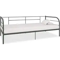 vidaXL Cadre de lit de repos sans matelas gris métal 90x200 cm
