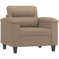 vidaXL Fauteuil Cappuccino-Brown 60 cm similicuir