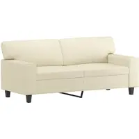 vidaXL Canapé 2 places Crème 140 cm Similicuir
