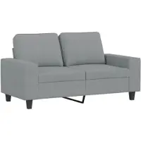 vidaXL Canapé à 2 places Gris clair 120 cm Tissu