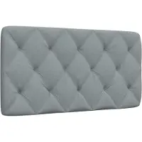vidaXL Coussin de tête de lit gris clair 100 cm Tissu