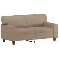 vidaXL Canapé 2 places cappuccino brun 120 cm similicuir
