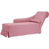 vidaXL Chaise longue avec traversin et accoudoir droit rose velours