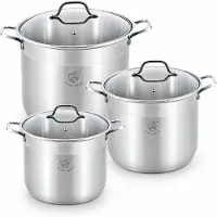 ROYAL SWISS 3 Casseroles Profonde Inox