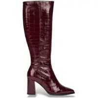 Wonders pour femme. M-5442_2415_9834 Bottes en Cuir Aurora 42 Bordeaux (36), 5 à 8 cm, Fermeture éclair, Casuel, Grenat, Classique
