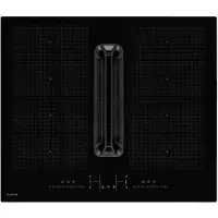 Klarstein AirJet FlexPro Table à induction avec Hotte intégrée - CEE A+, 600 m³/h, 14 kW, 4 Zones, Boost, Silencieux 52 dB,tactile, Filtre aluminium, Noir