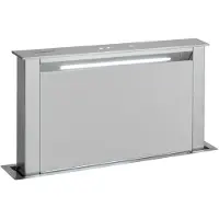 Klarstein Royal Flush Eco Hotte 60 cm - escamotable, 576 m³/h, Touch-To-Slide, LED, efficacité énergétique A+, acier inox/verre, recyclage/évacuation de l'air