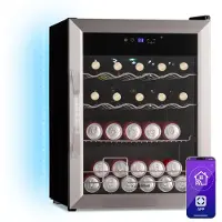 Klarstein Coachella 65 Smart Frigo à Boissons - 60L Réfrigérateur à Boissons, WiFi, LED, 3-18°C, Acier Inoxydable, Étagères Amovibles, Silencieux, R600a Écologique