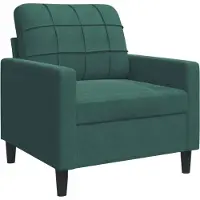 vidaXL Fauteuil vert foncé 60 cm velours