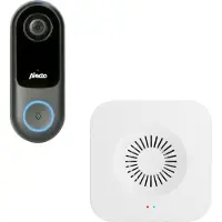 Alecto SMART-RING SET - Sonnette connectée Wi-Fi avec caméra (SMART-RING20) comprenant une sonnette supplémentaire (SMART-RING-BELL)