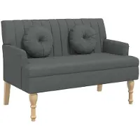 vidaXL Banc avec coussins gris foncé 113x64,5x75,5 cm tissu