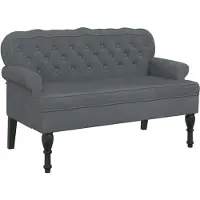 vidaXL Banc avec dossier gris foncé 119,5x64,5x75 cm velours