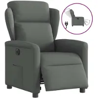 vidaXL Fauteuil relax électrique gris foncé Tissu
