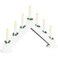 vidaXL Guirlande lumineuse de Noël avec 7 LED, lumière blanche chaude, dimensions : 39,5 x 5 x 29 cm