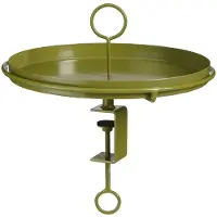 Mica Decorations Plateau Aston avec pince - H30 x Ø31 cm - Métal - Vert foncé