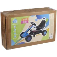 Eddy Toys Karting pour enfants - Voiture à pédales avec toboggan intégré - Propulsion par pédales - Frein à main et châssis en métal robuste