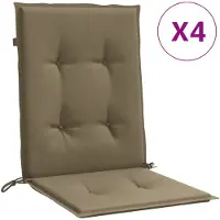 vidaXL Coussins de chaise basse 4 pcs. Melange Taupe 100x50x4 cm Tissu