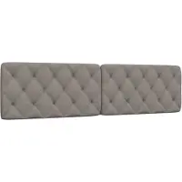 vidaXL Coussin de tête de lit taupe 200 cm tissu