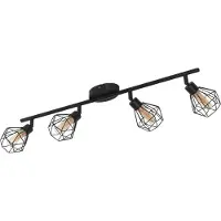 Eglo 32767 ZAPATA 1 LED G9 Spot quadruple 4x3W 635x65mm noir ambre