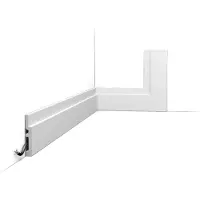 ORAC Plinthe Decor SX187 MODERN HIGH LINE Plinthe Cimaise Moulure décorative design moderne blanc 2 m